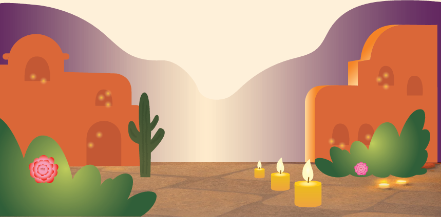 Mexico plaza at Día de los Muertos